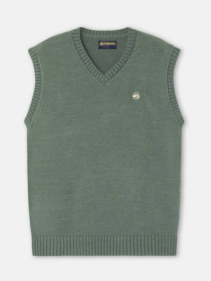 Green Knit Vest for wholesale by ALTONADOCK