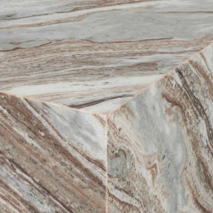 LOOMLAN - Wholesale Coffee table - Matteo Solid Pink Marble Rectangular Coffee Table5