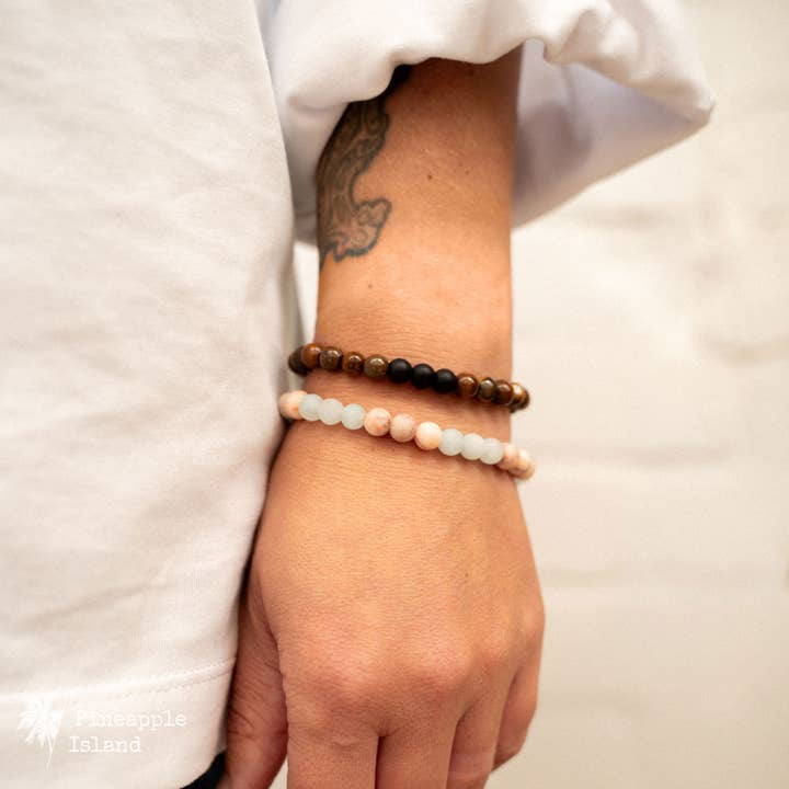 Cannon Beach Natural Stone Bracelet for wholesale by Pineapple Island