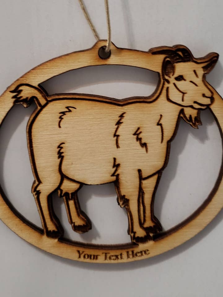 Goat Ornament for wholesale by TimberCharms®