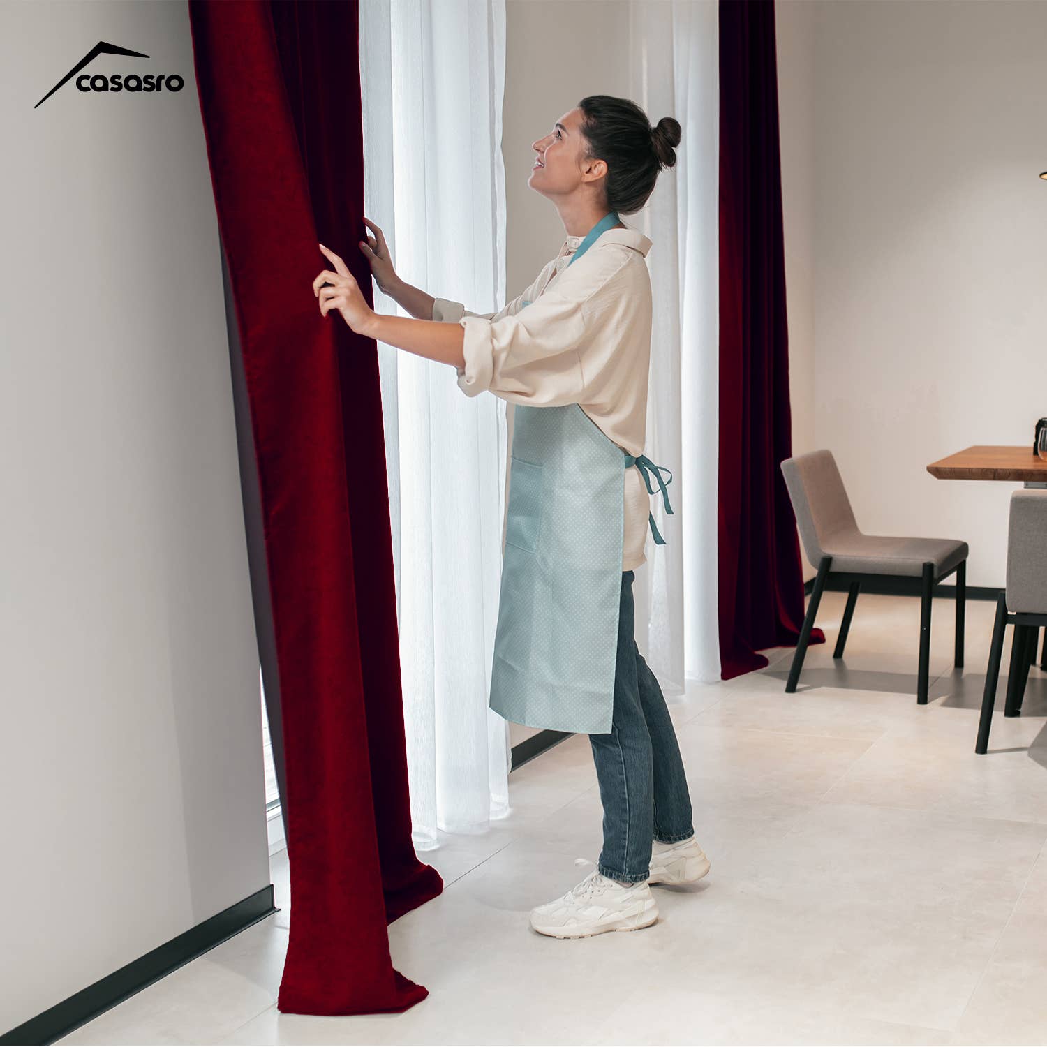 CASASRO – wholesale Curtain – CASASRO® Blackout Velvet Curtains | 7 Colour Options | 2 Panels 54” W x 95” D | Luxury Velvet Drapes | Height  Adjustable with Header Tape and Rod/Clip Attachable Top Pencil Pleat | 44