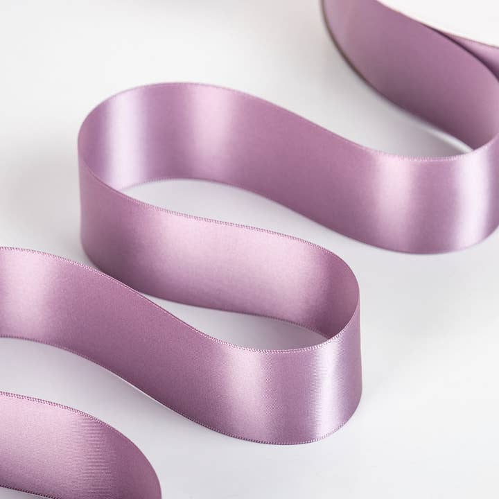 Little Ribbon Shop - Wholesale Ribbon - Gift Wrapping - Mauve 82 Double Faced Satin Ribbon 100-Yard Roll2