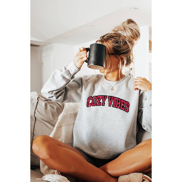 Illustrated Society - Wholesale Graphic Sweatshirt - Women's - COZY VIBES VINTAGE GRAPHIC SWEATSHIRTS