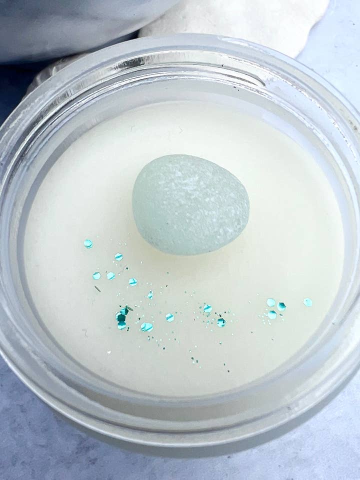Sea Salt & Sea Glass Sea Glass Topped Sugar Scrub 2oz for wholesale by Fairyland Glade
