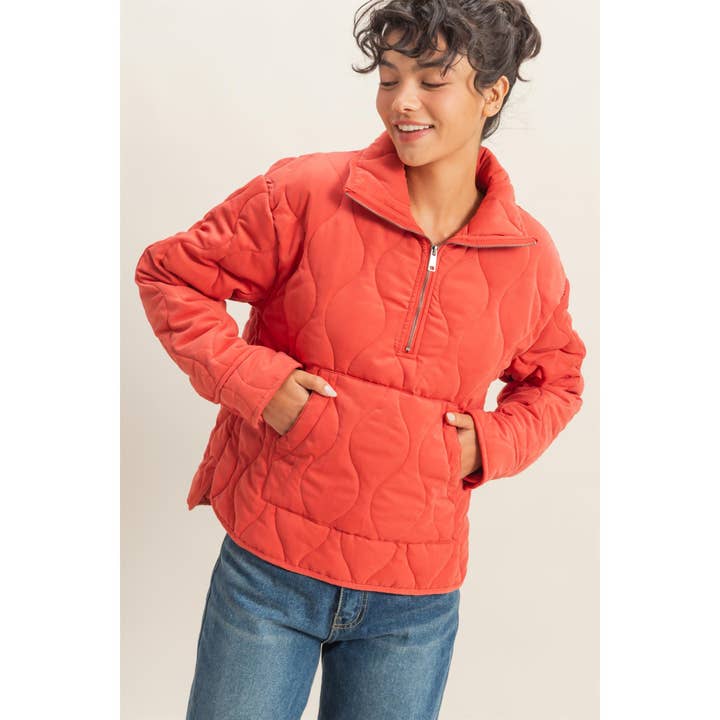 HYFVE - Vendita all'ingrosso Giacca - Donna - Pullover trapuntato a collo alto con mezza zip37