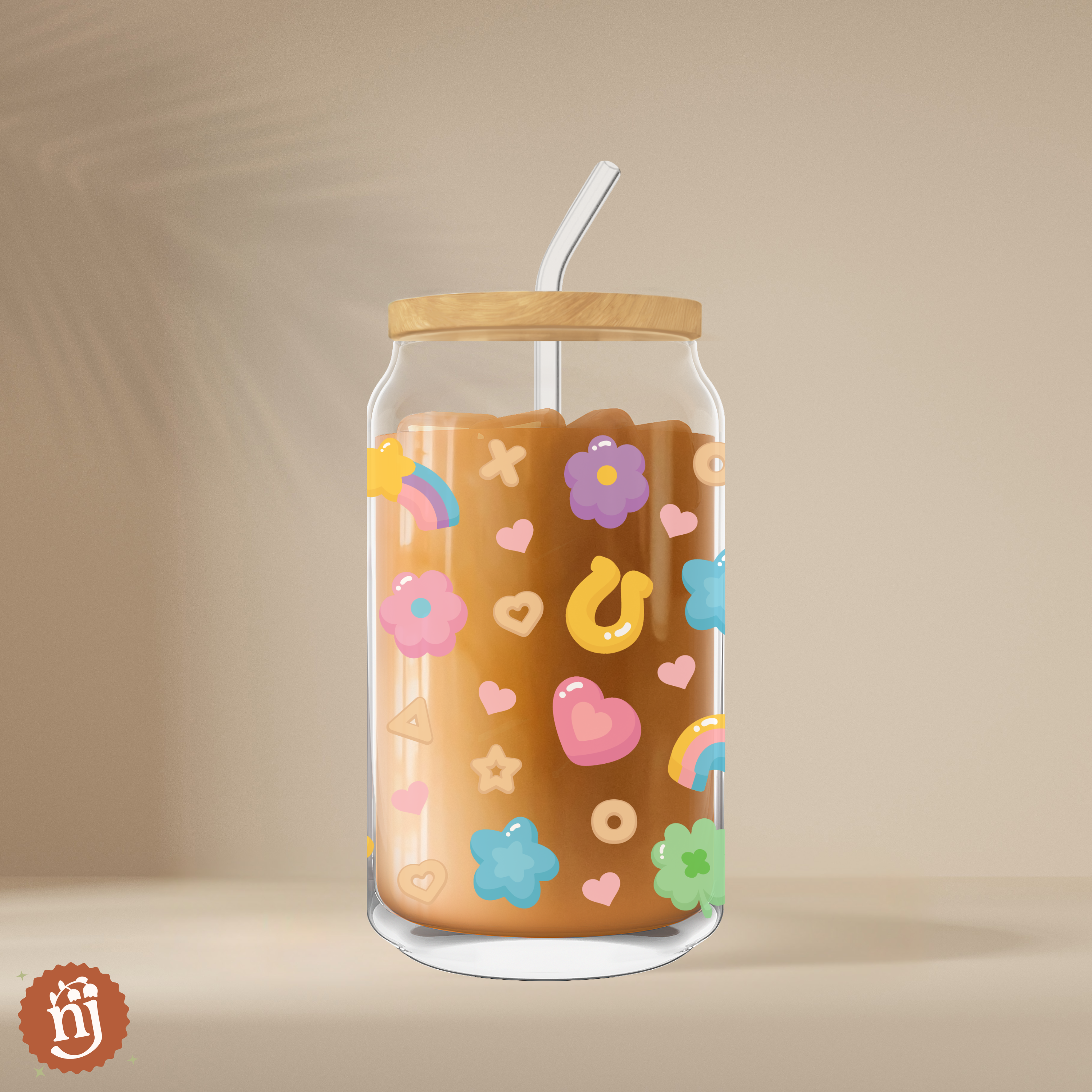 Nearly June Design Co - Vente Verre/tasse - Charme Céréale Boîte Café Verre2