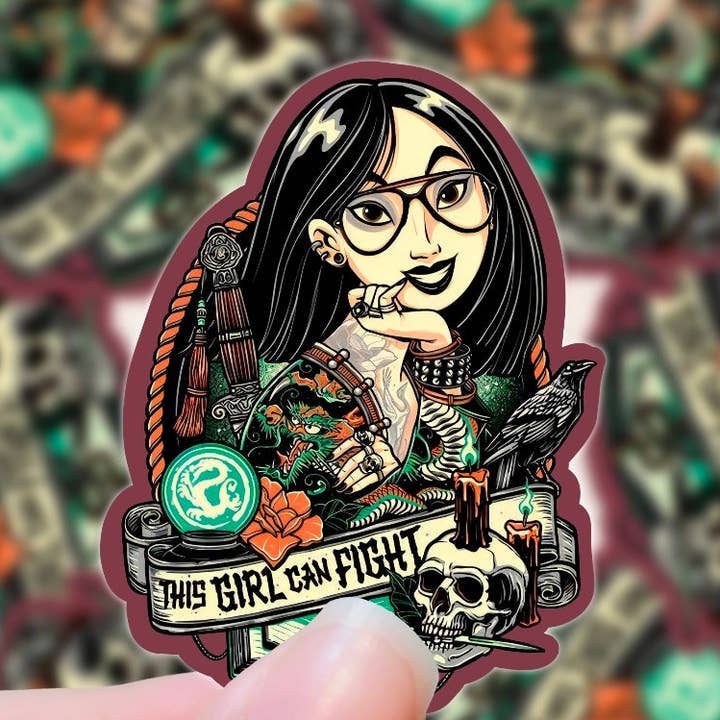 Autocollant en vinyle « Princesse Goth Punk, Mulan » pour la vente par Graceful Darkness, LLC