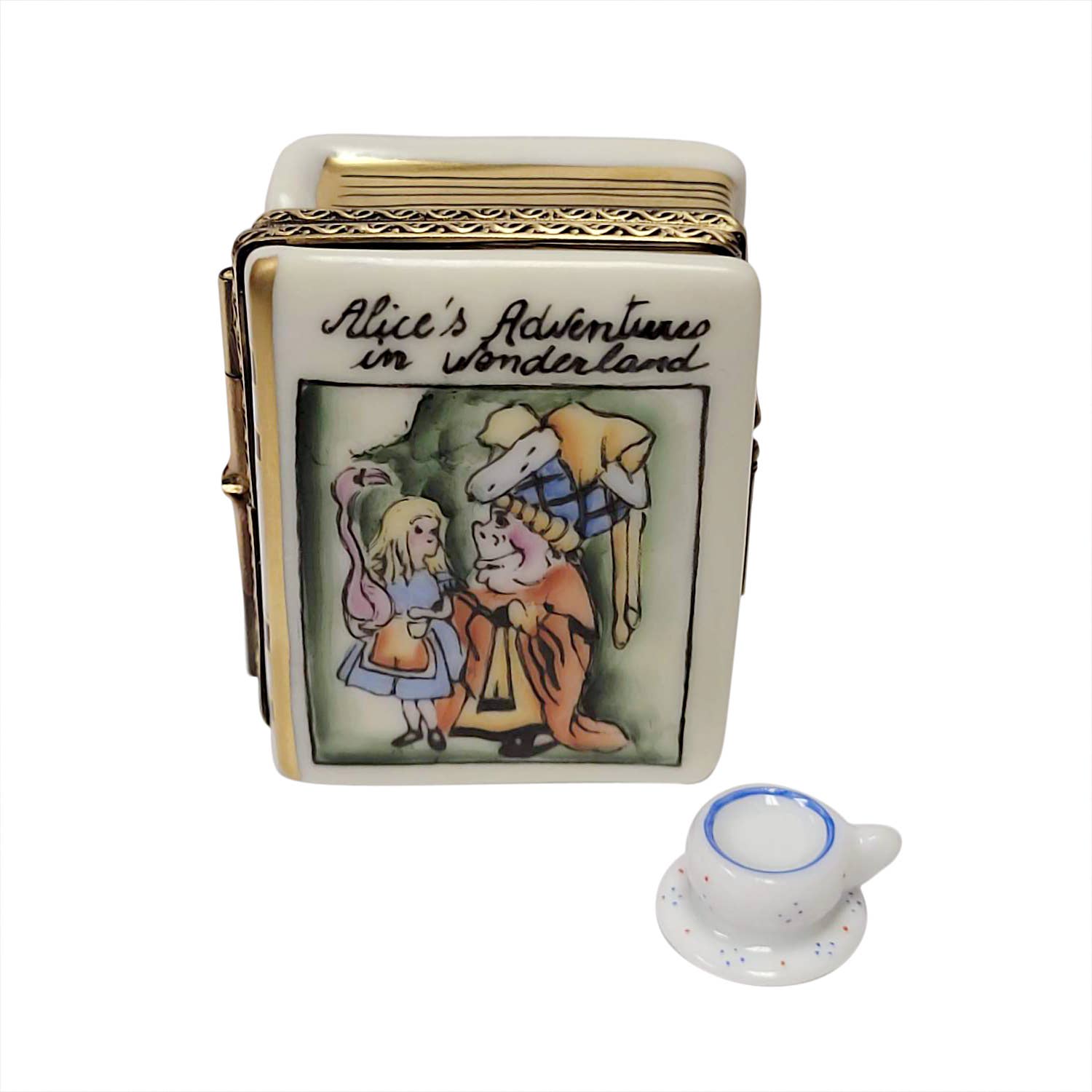 Rochard - Wholesale Decorative Box - Alice In Wonderland Book With Tea Cup