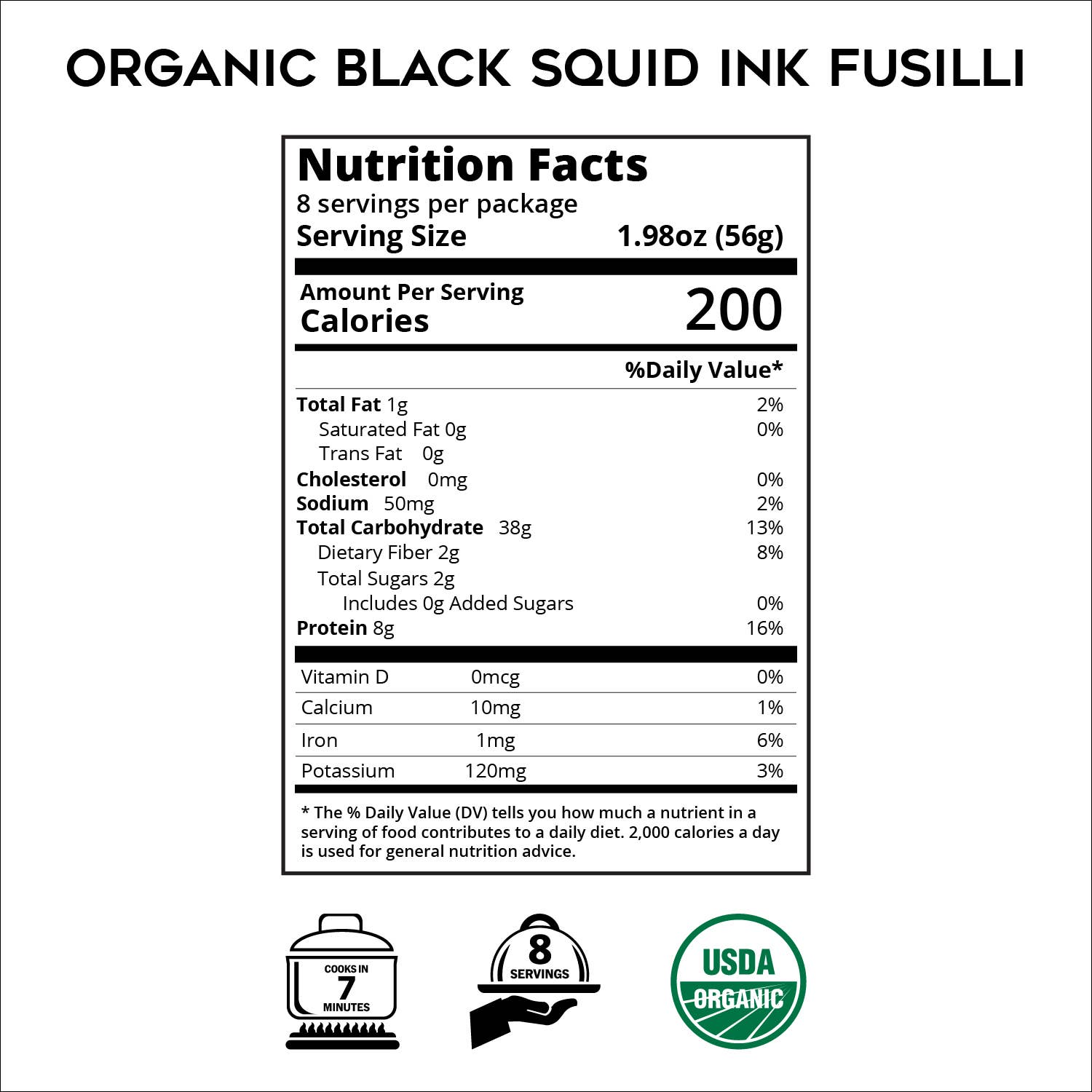Morelli Pasta - Wholesale Pasta - Organic Squid Ink Fusilli - Italian Black Pasta3