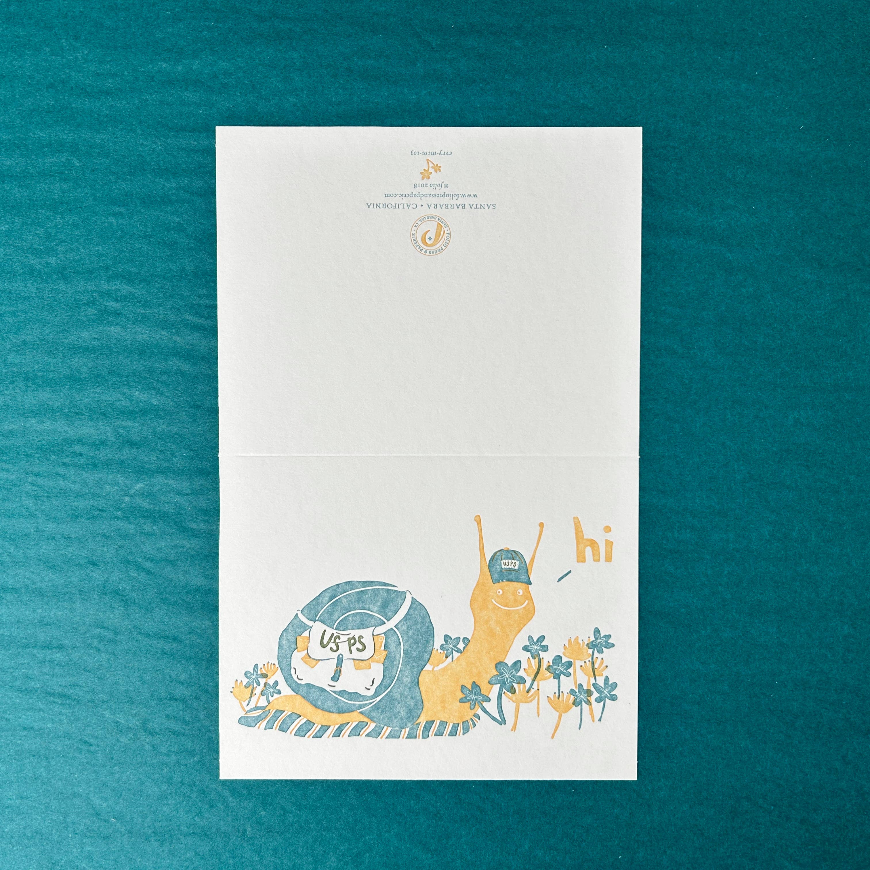 folio press & paperie – wholesale Everyday greeting card – Snail Mail Card1