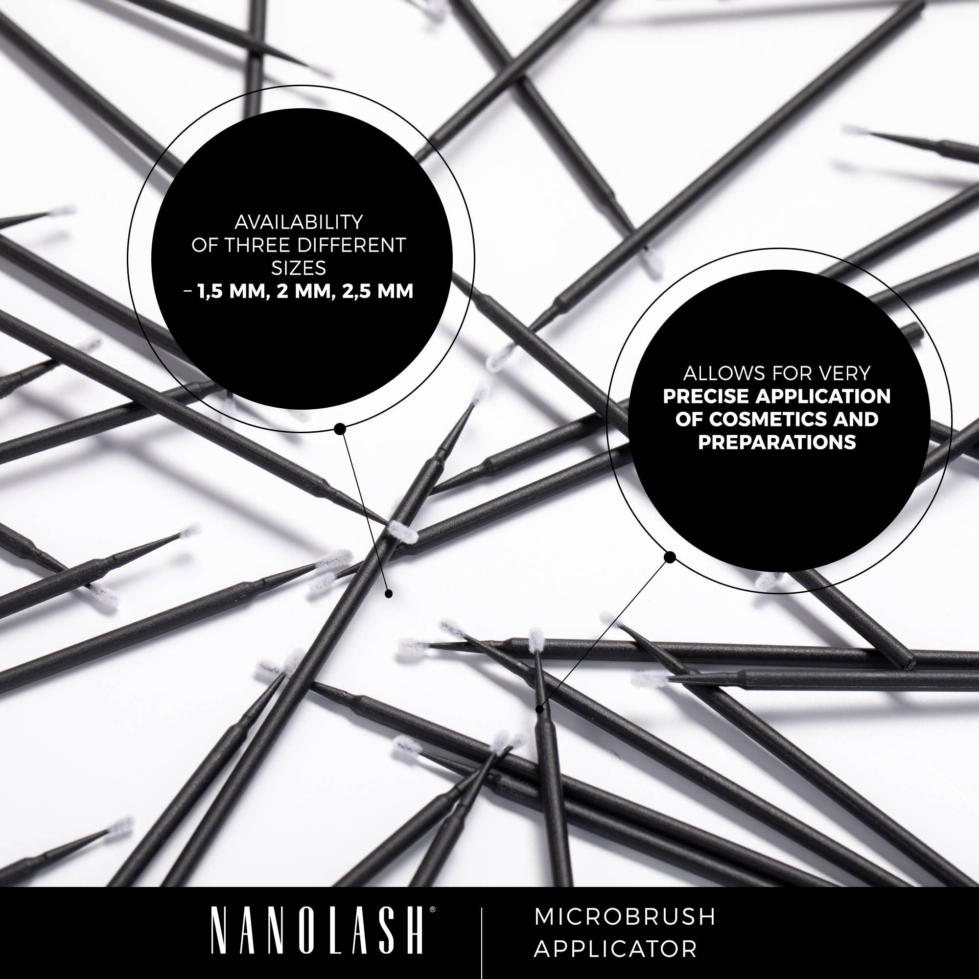 Everett Cosmetics - Wholesale Eye Makeup Brush - Nanolash Microbrush Applicators5