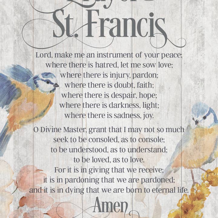 Dexsa - Wholesale Plaque - Prayer Of St Francis - Inspirational Plaques 6X9