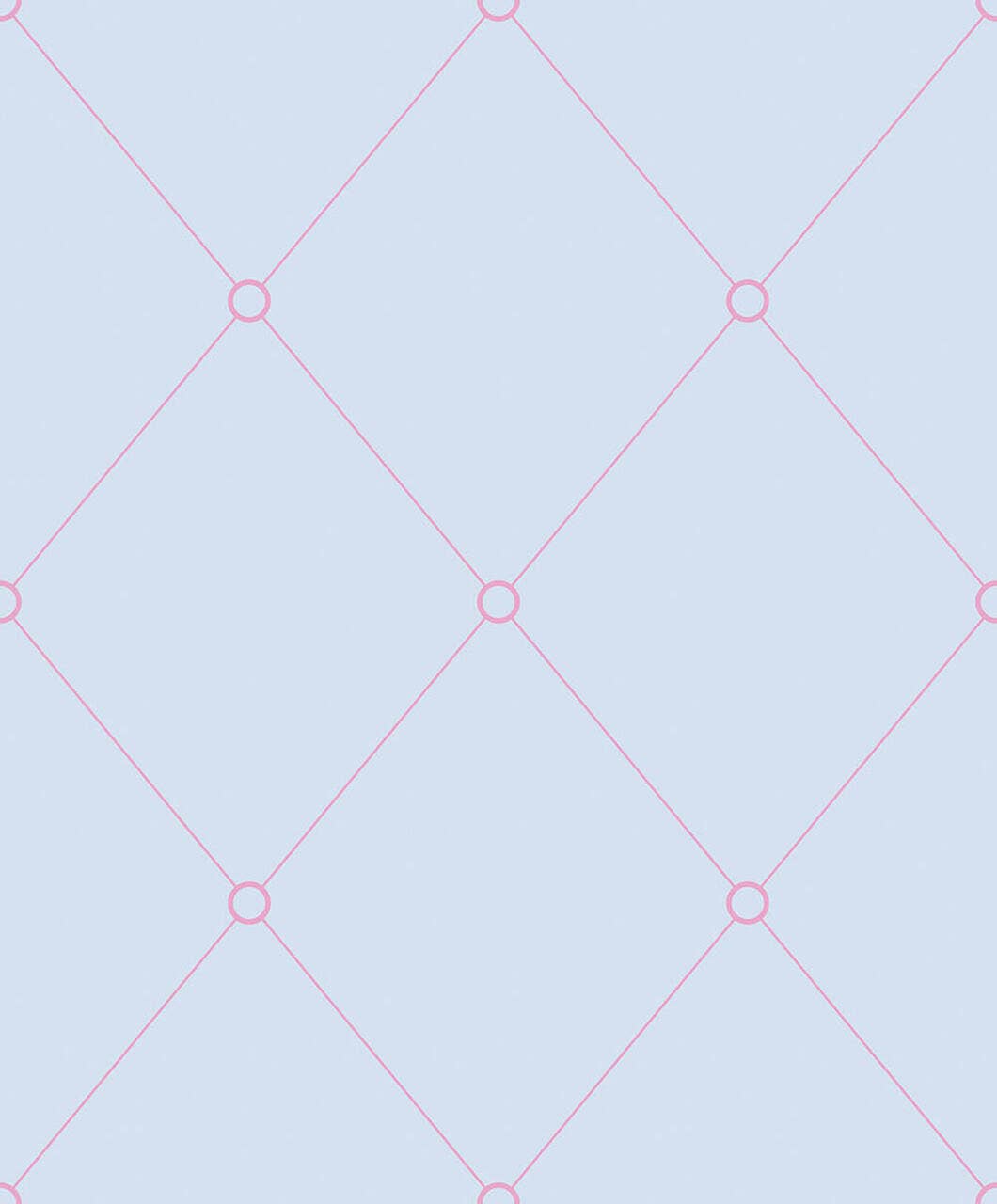 Mineheart – wholesale Wallpaper – Light blue & Pink Quilt Outline Wallpaper0