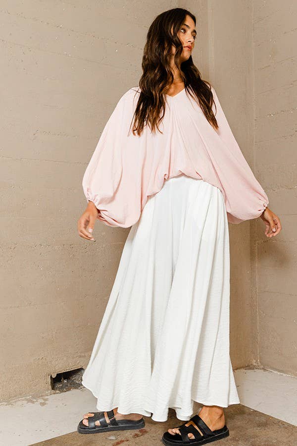 BUCKETLIST INC - Wholesale Pants - Women's - P5131 Solid Woven Wide Leg Pants15