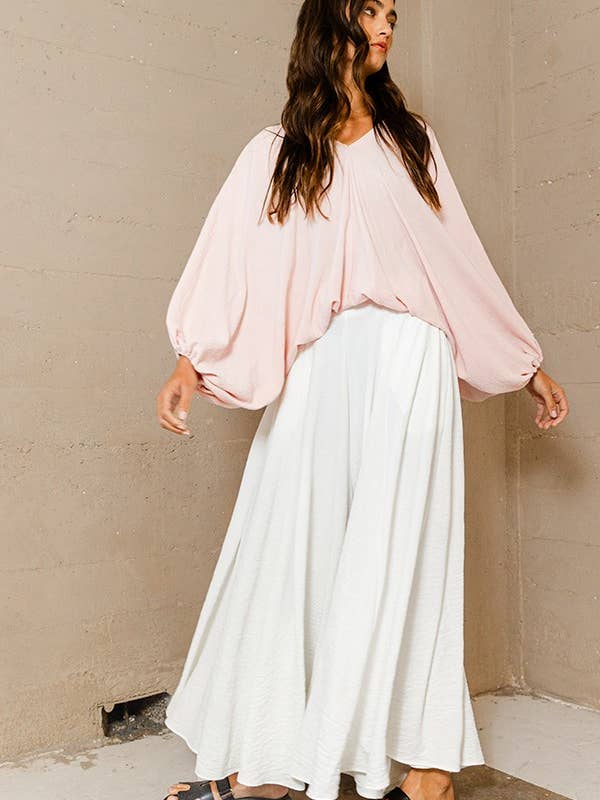 BUCKETLIST INC - Wholesale Pants - Women's - P5131 Solid Woven Wide Leg Pants15