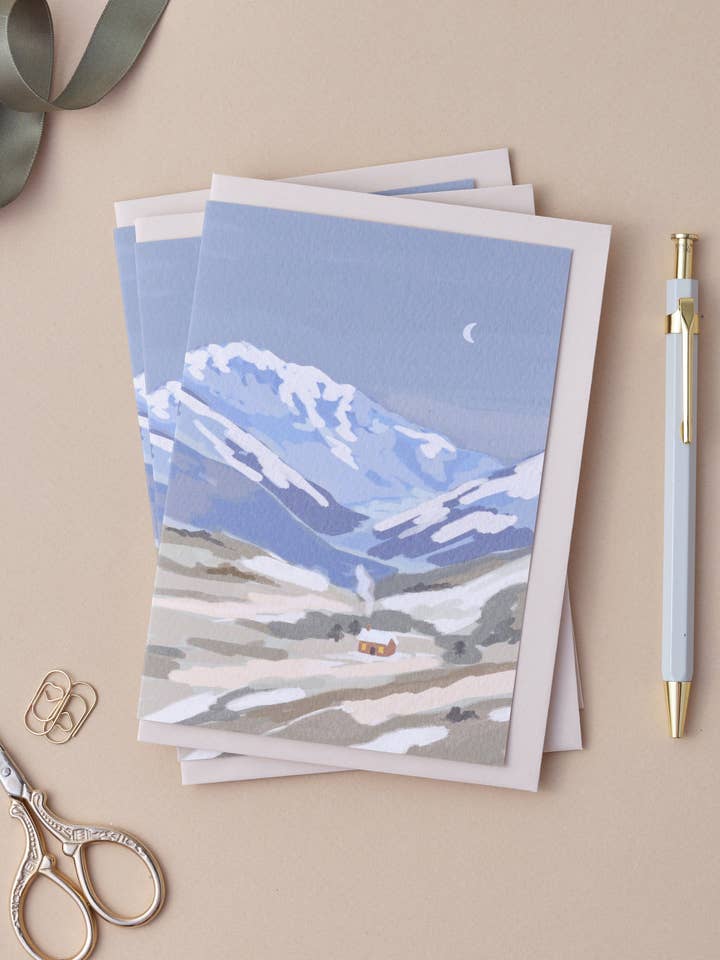 House in the Hills Greetings Card for wholesale by Claire Paul