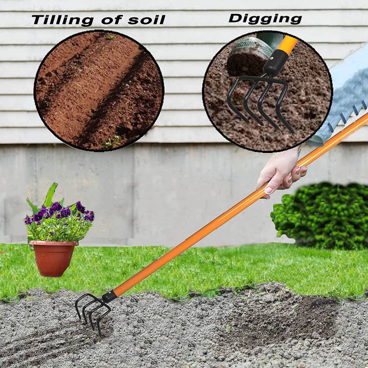 Ashman Online - Wholesale Garden Tool - Ashman Garden Cultivator (2 Pack) – Sturdy Hand Tiller / Cultivator – Heavy Duty blade for Digging, Loosening Soil and Weeding – Rust Resistant Build.
