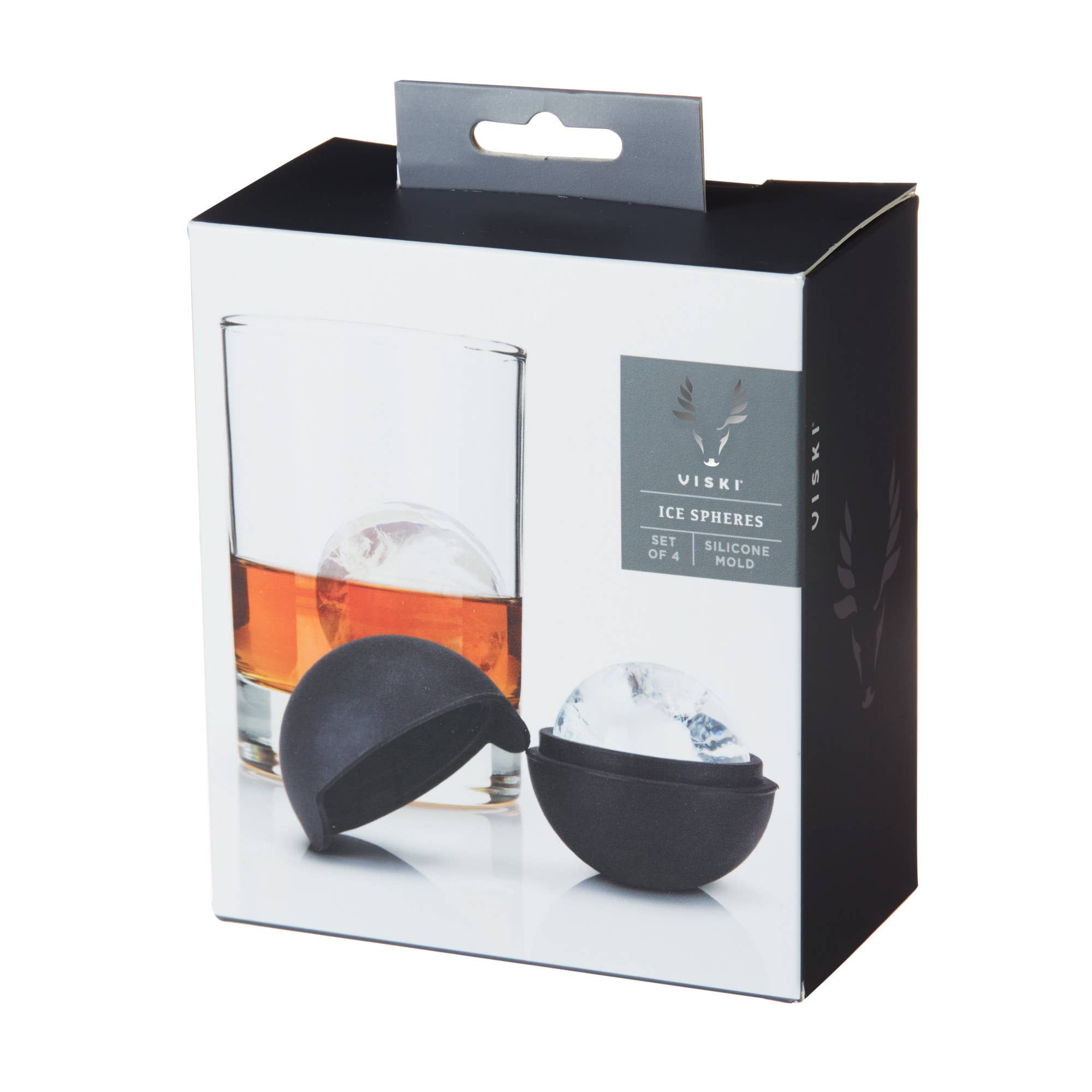 Viski - Wholesale Ice Tray/Mold - Glacier Rocks® Silicone Ice Ball Molds Set of 41