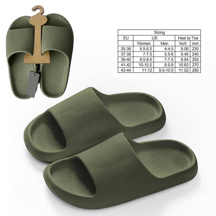 Bodico - Wholesale Sandals - Unisex - Bodico Adult Basic Plush Slides, 5 Sizes, 5 Colors