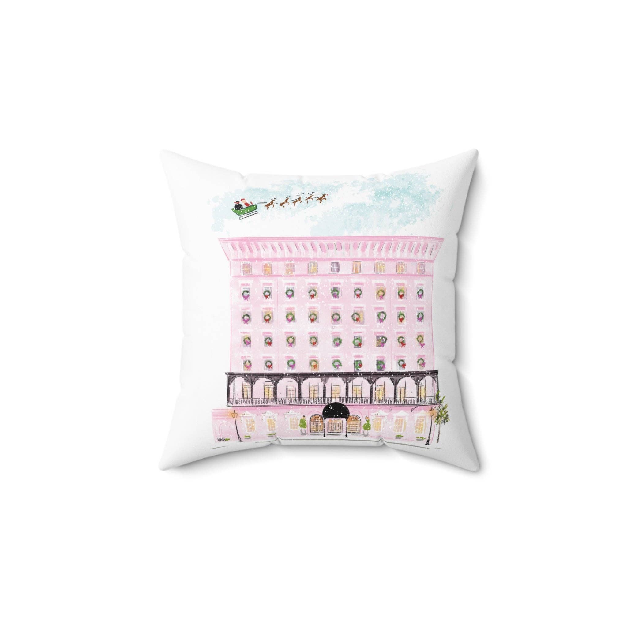 Rebecca Illustrated - Wholesale Throw/Decorative Pillow - Mills House At Christmas-Pillow4