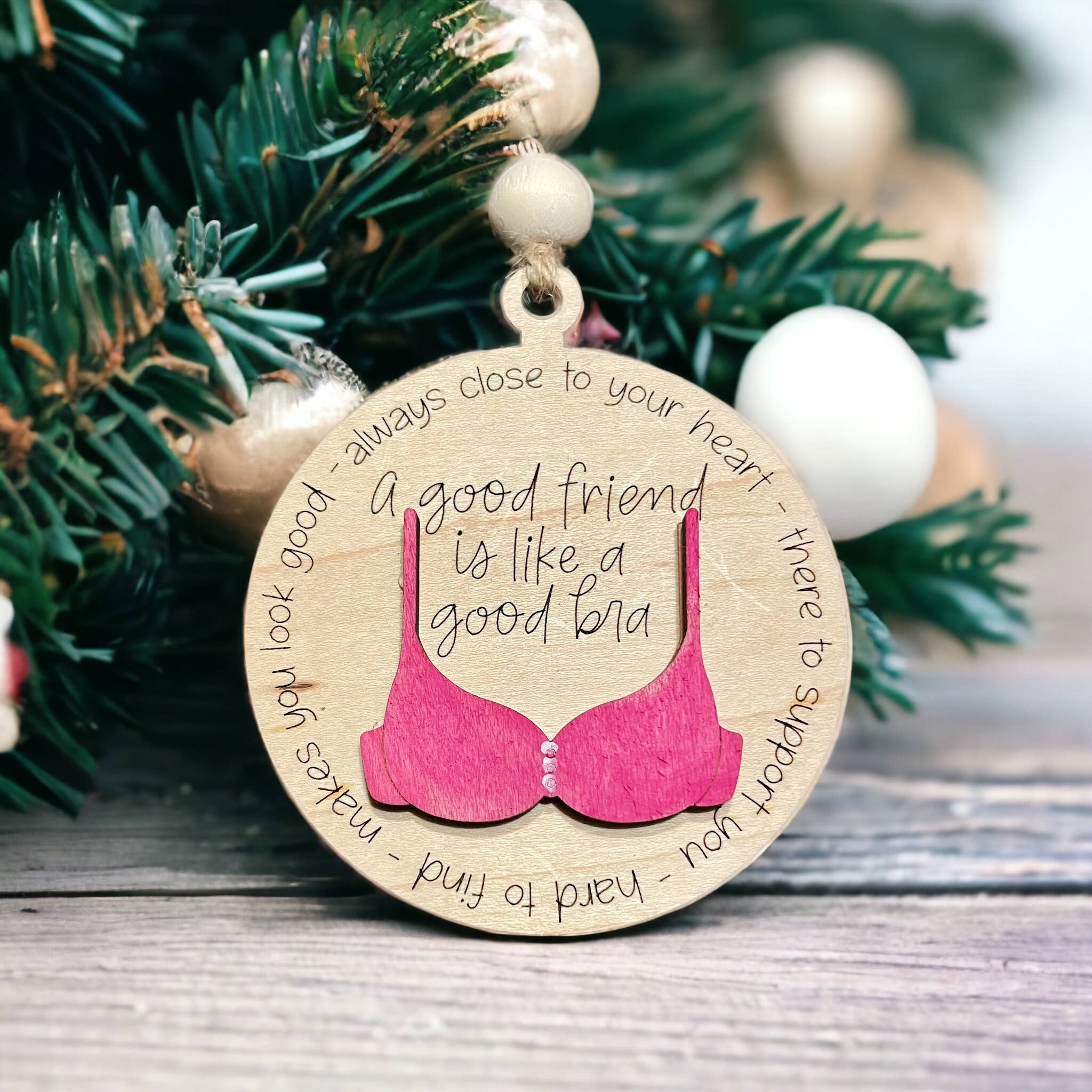 Rag Crazy Creates - Wholesale Ornament - Funny Friendship Christmas Ornament1