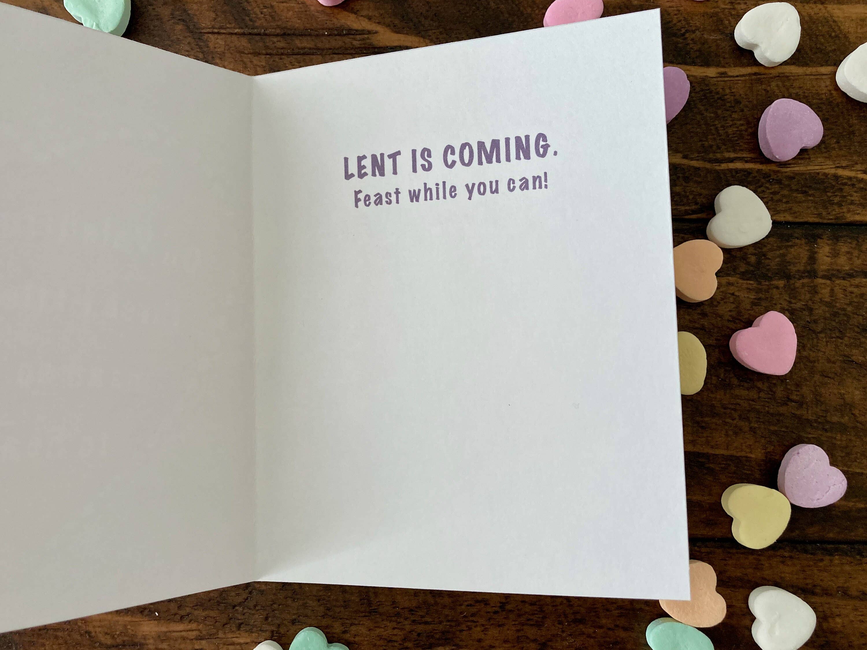 Catholic Card Co. - Venta al por mayor Tarjetas de San Valentín - Se acerca la Cuaresma, San Valentín | Tarjeta católica del Día de San Valentín1