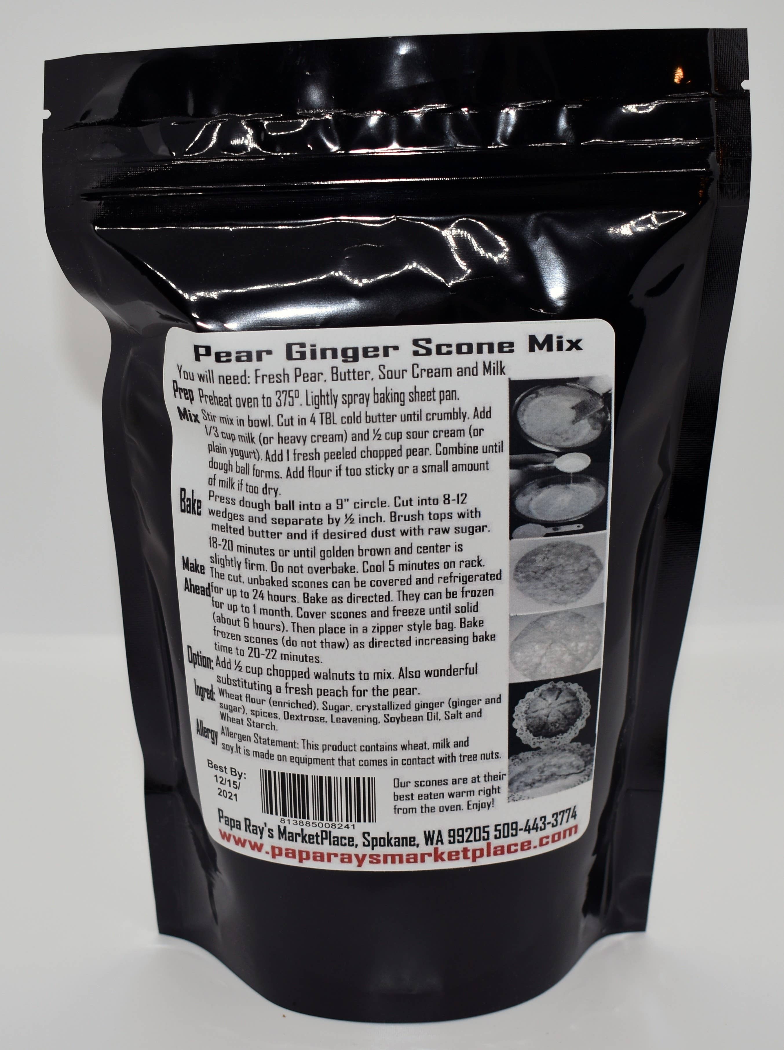 Papa Ray's Marketplace - Vente Préparation pour biscuits - Mélange de scones aux poires1