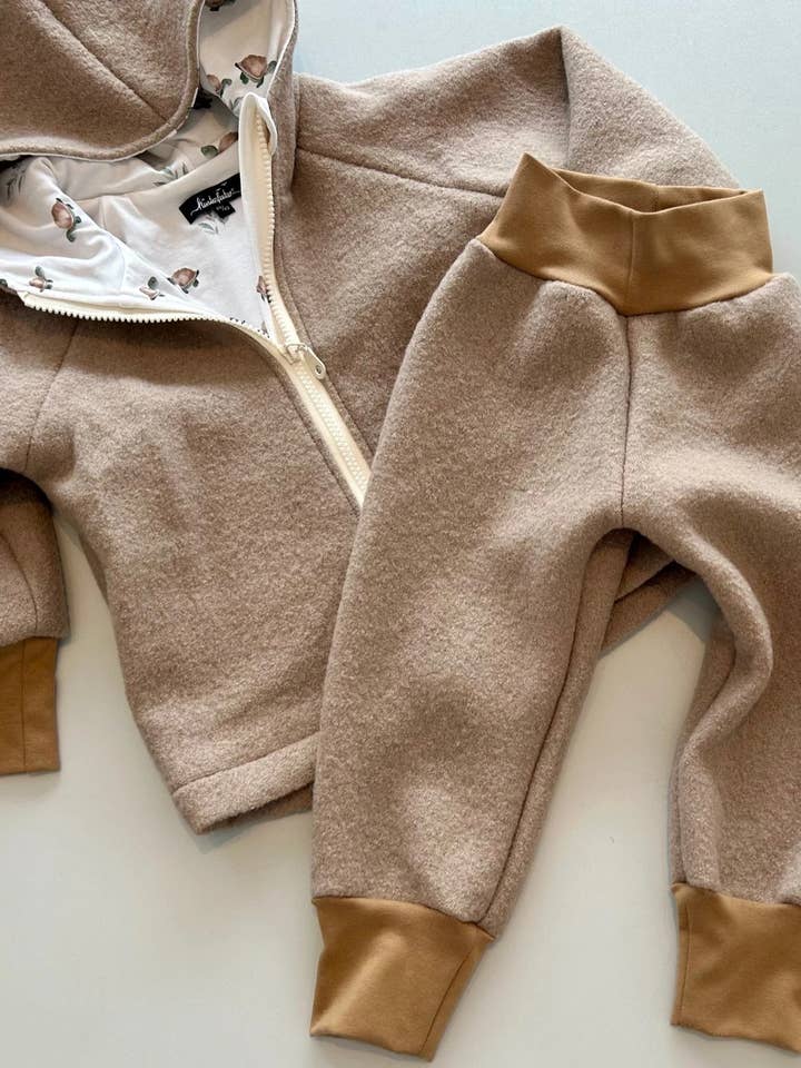 Küstenfieber® - Wholesale Pants - Kids - Growing wool walk pants for baby & child, camel beige5