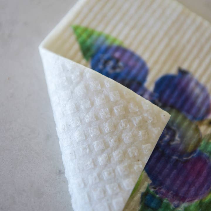 Alla Dickson Art - Wholesale Dishcloth - Blueberry Dishcloth Michigan Blueberry Swedish Dish Cloth
