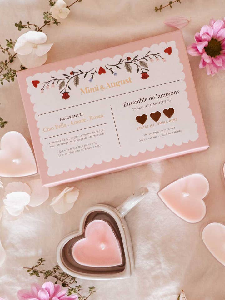 Little Hearts – Tealight Candle Set for wholesale by Mimi & August