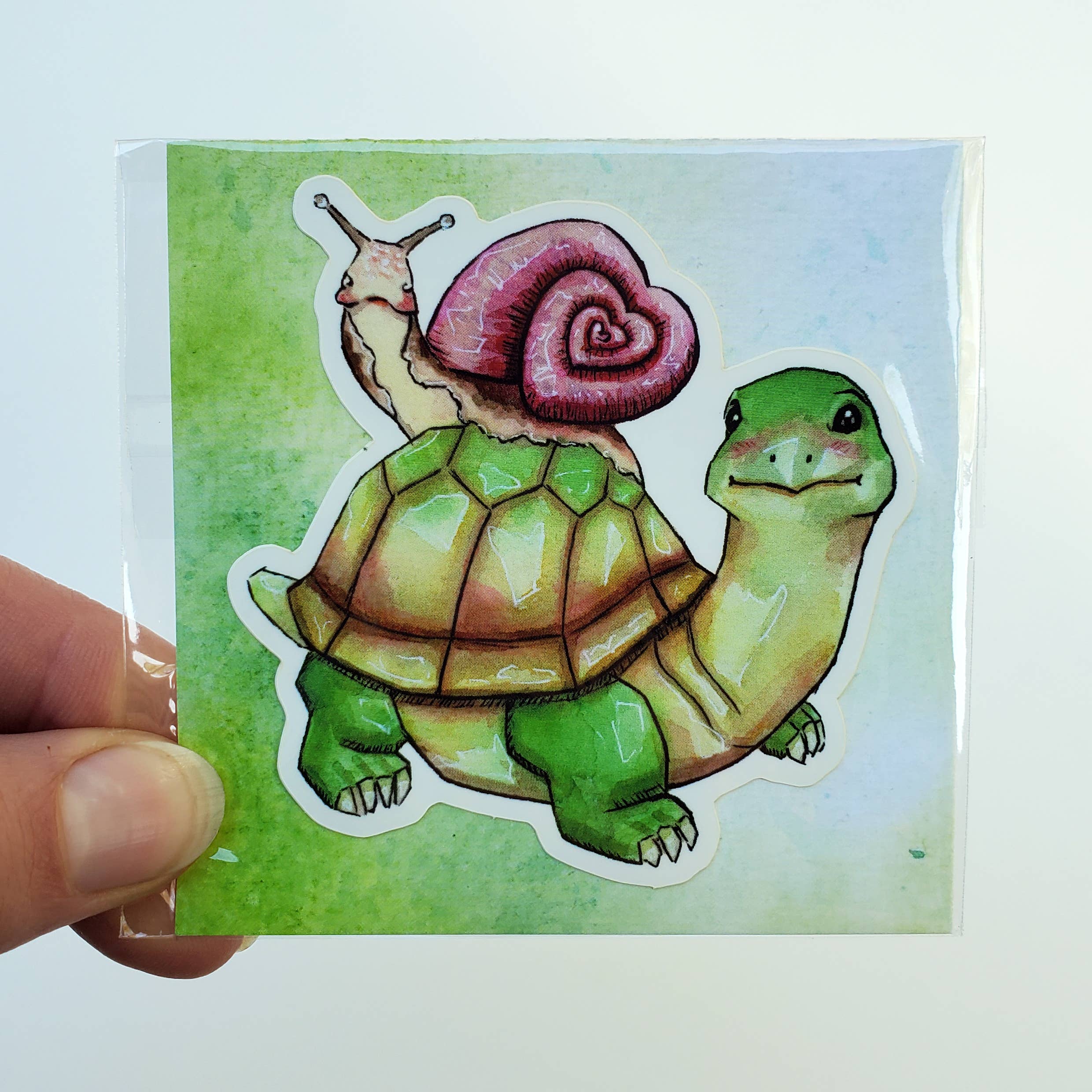 Art by Trisha Hall - Wholesale Sticker - Turtle & Snail Matte Sticker4