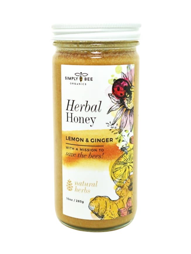 Zitronen & Ingwer Kräuterhonig für den Großhandel von Simply Bee Organics
