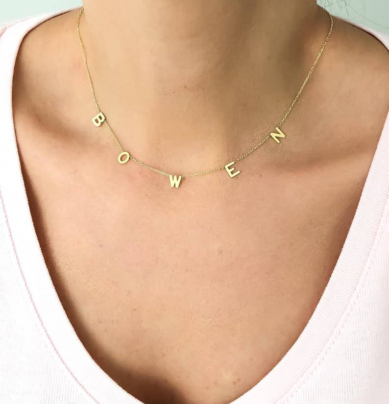 JoyPersonalized - Vendita all'ingrosso Collana con ciondolo/pendaglio - Collana con Nome e Iniziali Personalizzabili6