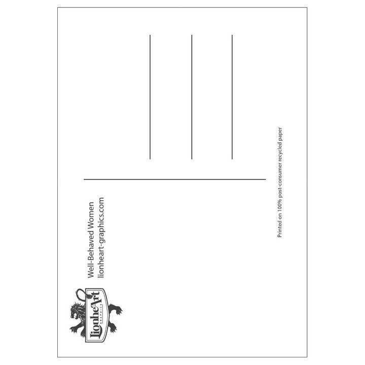 Lionheart Graphics - Wholesale Postcard - Well-Behaved Women | Rosie the Riveter Feminist Postcard1