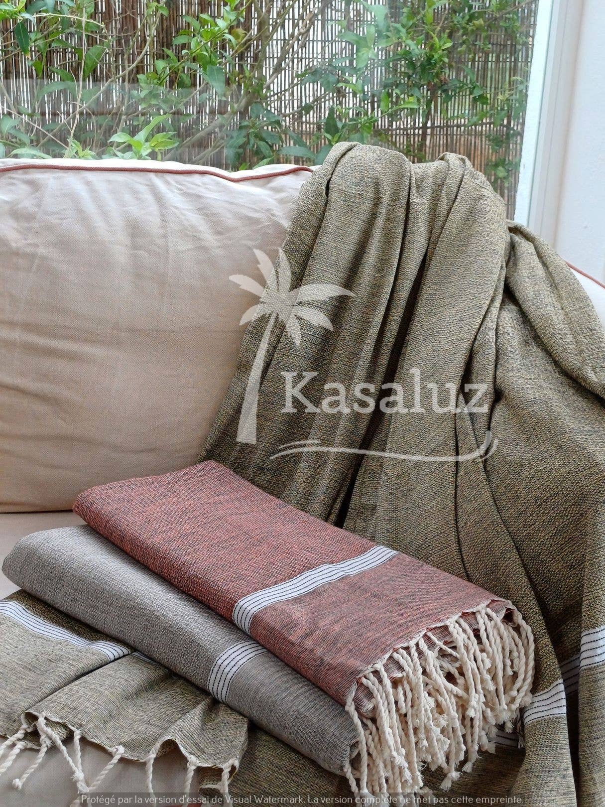 KASALUZ - Wholesale Beach Towel - Fouta Bohemia XL Coral 200 x 200 cm 100% cotton3