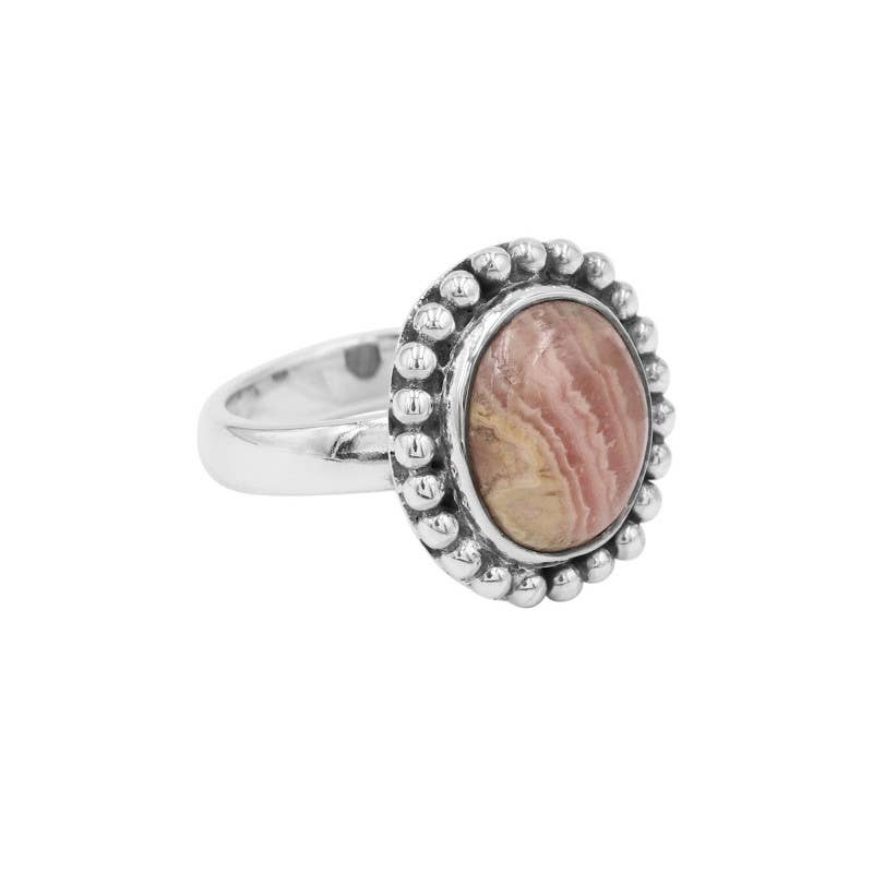 Jay Jools - Wholesale Cocktail/Statement Ring - Rhodochrosite Handmade Ring: 925 Silver Jewelry for Her0
