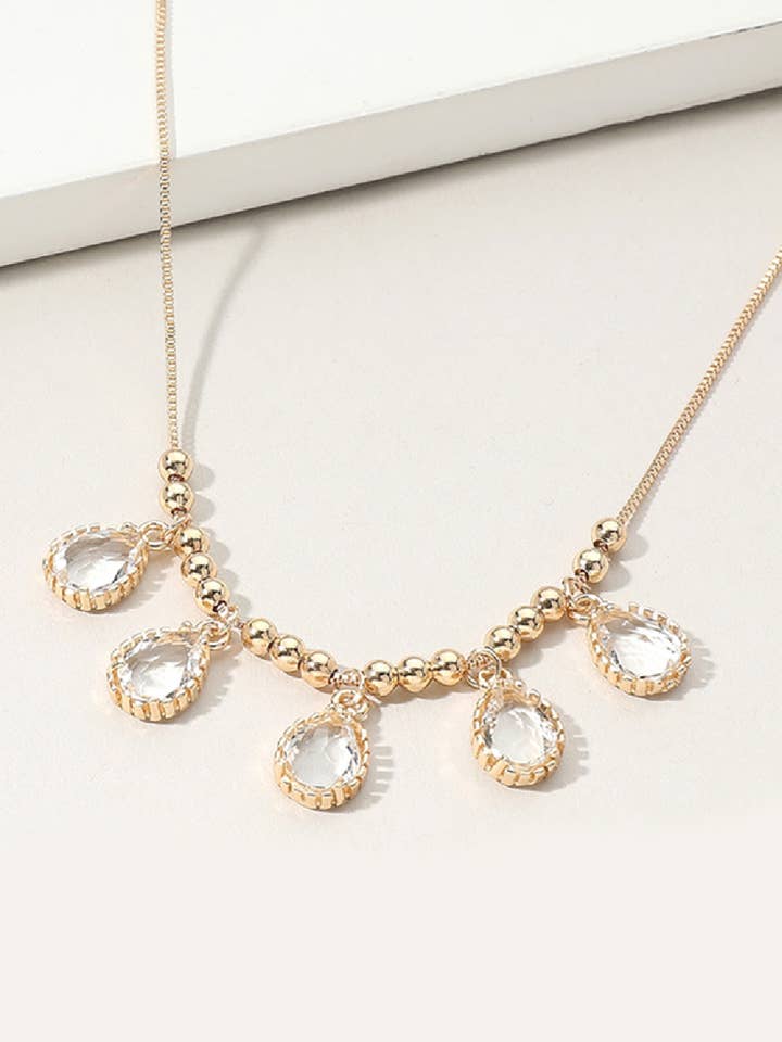 Crystal Tear Drop Necklace for wholesale by Embellish Your Life