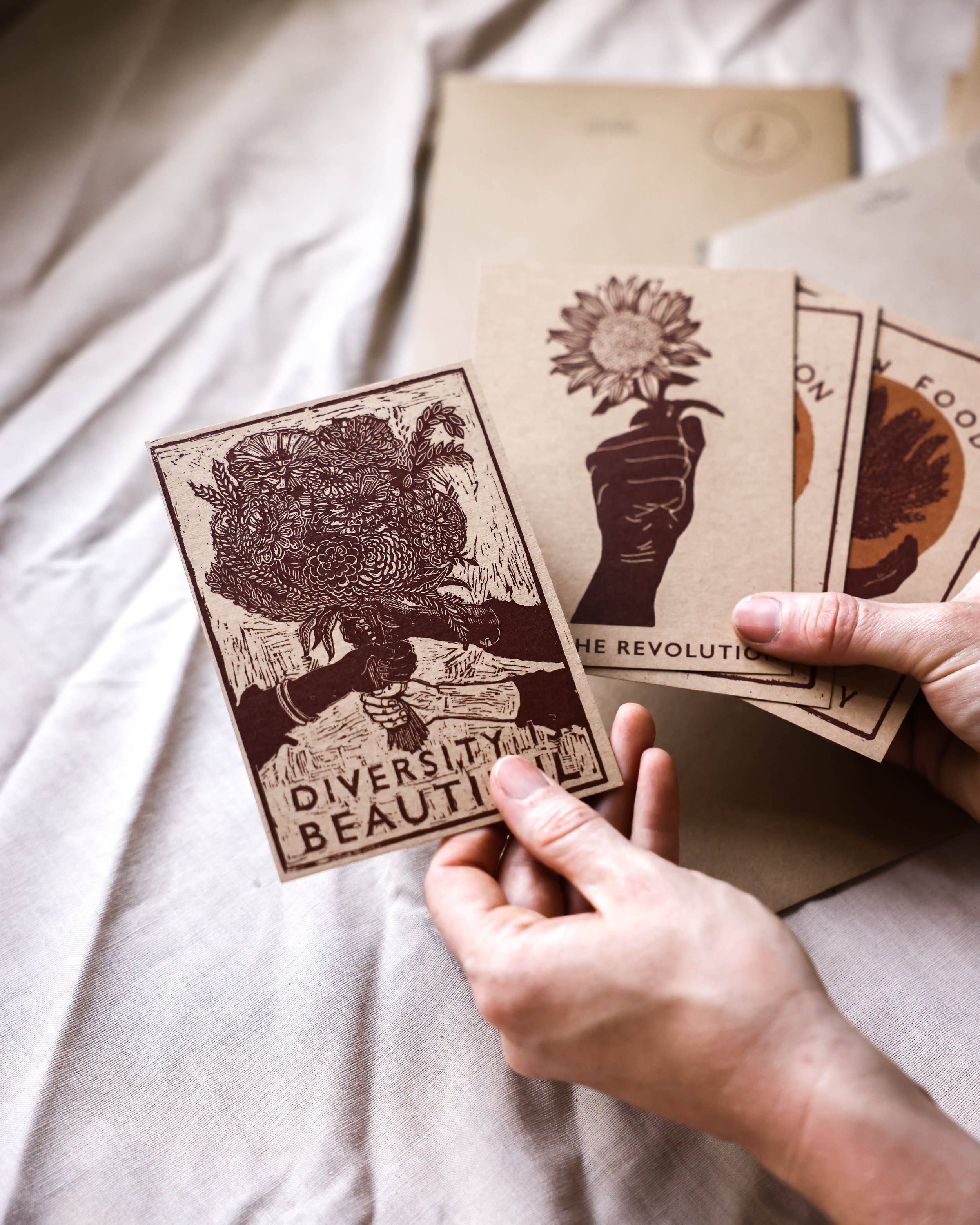 Rosanna Morris - Wholesale Postcard Set - Pack of 4 Postcards - Grow3