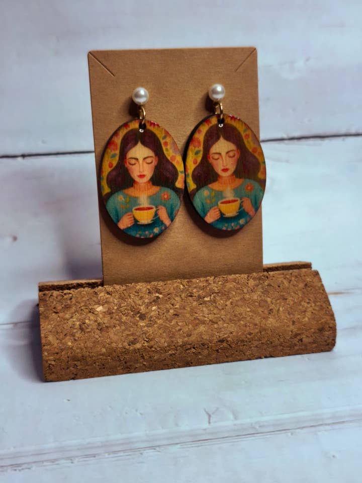 Wood Line Earrings for wholesale by fimminà sicily boutique