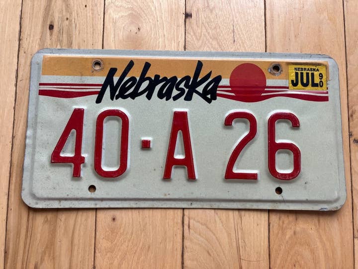 1990 Nebraska registreringsskylt för wholesale av RusticPlates