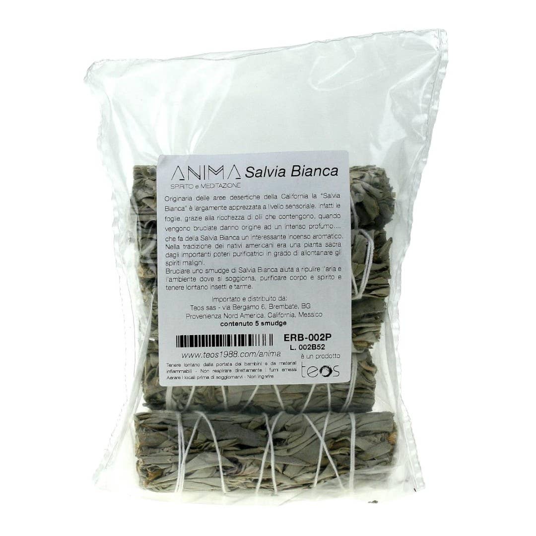 pirotta srl – Pacote de sálvia por atacado – Puros de Sálvia Branca para Queimar e Purificar - 5 Unidades0