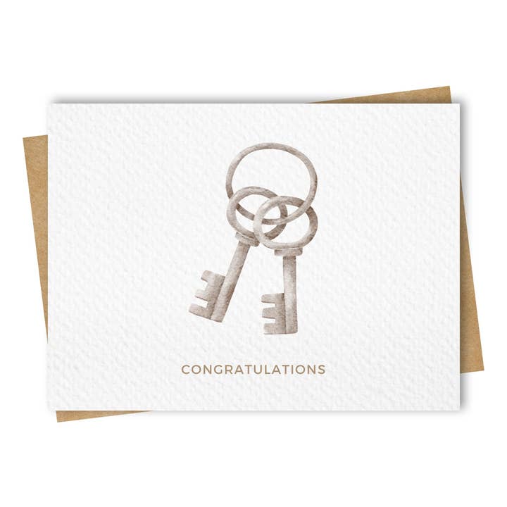 Paper Kuts - Vente Cartes de félicitations - Carte de pendaison de crémaillère « Félicitations », enveloppe Kraft4