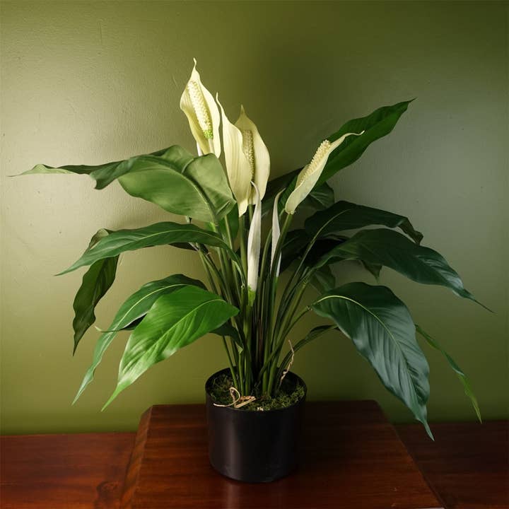 Leaf Design UK LTD - Wholesale Artificial Plant - Artificial Plant Large Lily Peace White Spathiphyllum