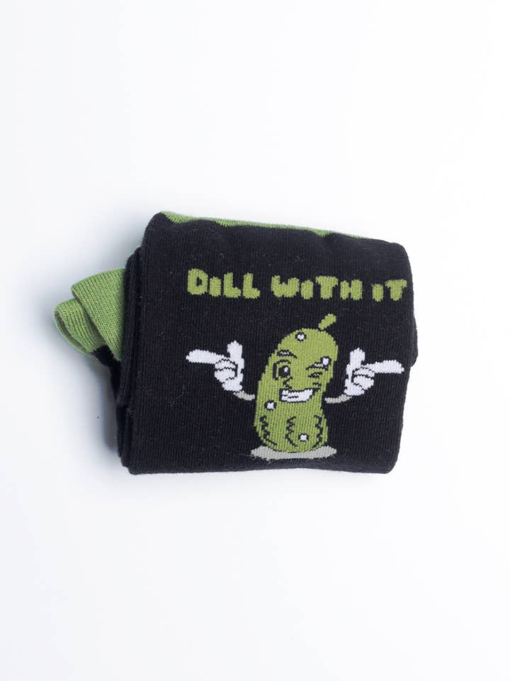 Just Fun Socks - Wholesale Socks - Men's - Men's Dill With It Pickle Crew Socks4