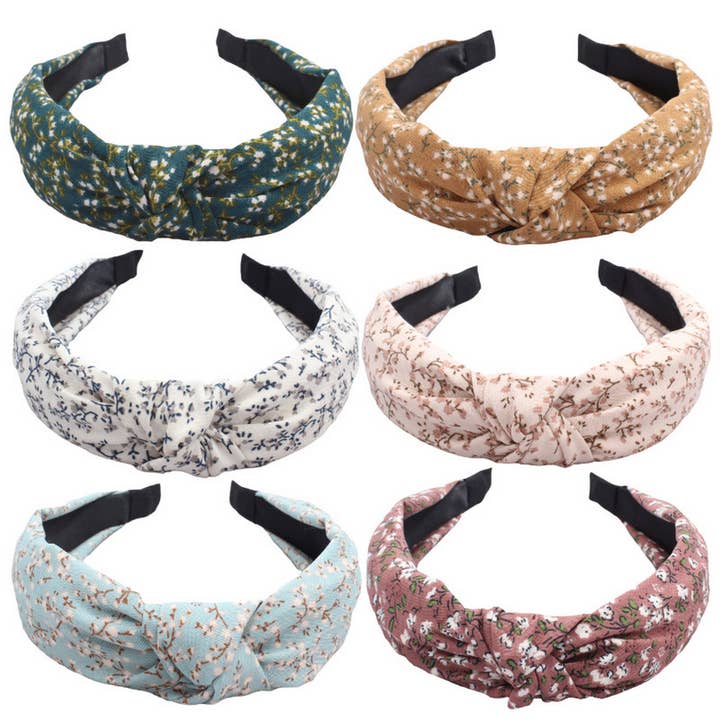 ACCITY - Wholesale Fashion Headband - Women's - SIMPLE PRINT NEW CROSS KNOT HEADBAND_CWAHA16718