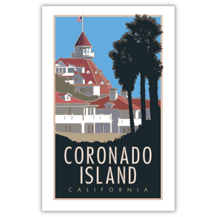 Ilha Coronado, Califórnia - Cartazes por atacado de Travel Posters by M&W Design Co.