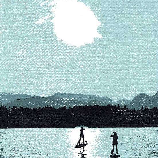 Board Meeting' Original Silketryk for engroshandel hos Katie Edwards Illustration