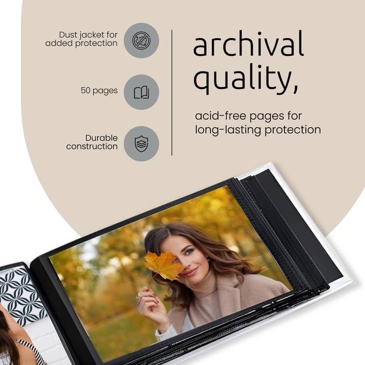 Black KG 100 Pocket 4X6 Photo Album With Window & Dust Jacket for wholesale on Faire5