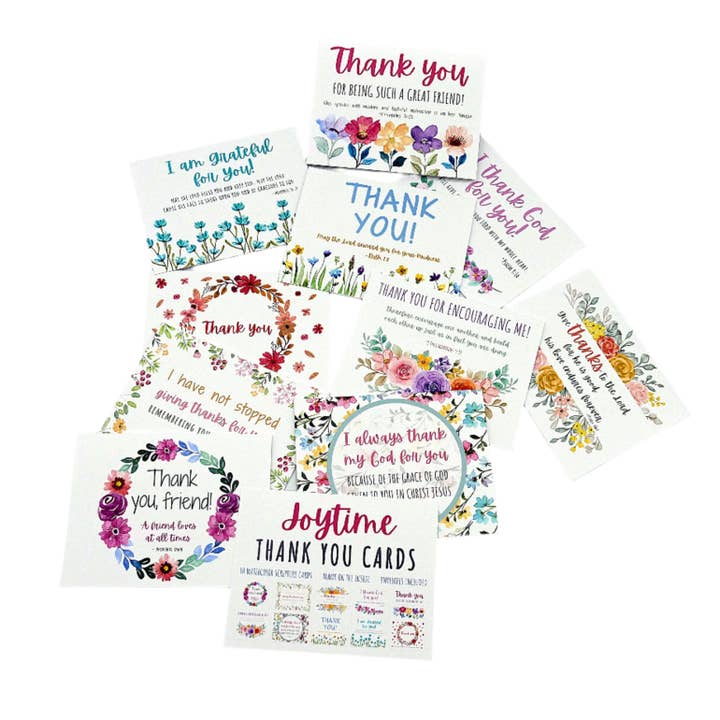 Joytime Watercolor Scripture Thank You Cards – Set of 10 for wholesale by Joytime Ministries
