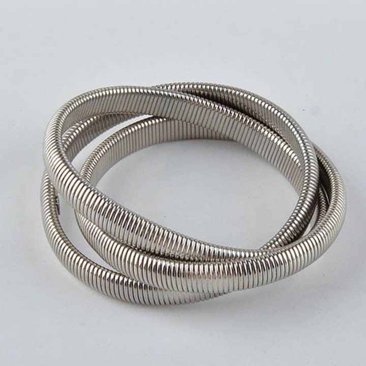 NINEXIS - Wholesale Link & Chain Bracelet - CWAJE1202_INTERWEAVED SNAKE CHAIN BRACELET3